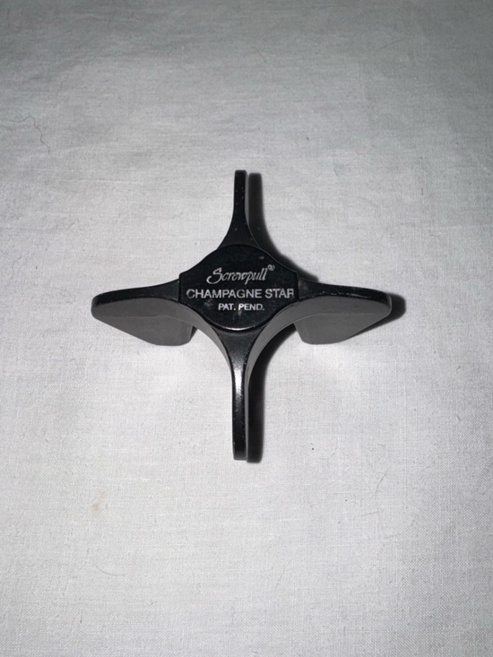 Vintage Screwpull by Le Creuset Champagne Star Black Made in France